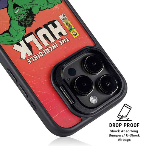 Marvel Classic Comics The Incredible Hulk iPhone 14 Pro Max Kickstand Case