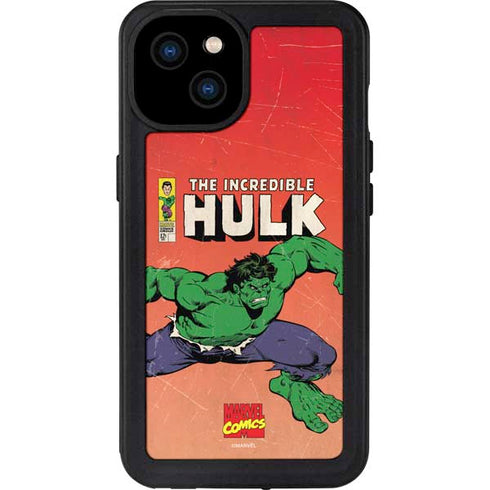 Marvel Classic Comics The Incredible Hulk iPhone 15 Plus Waterproof Case