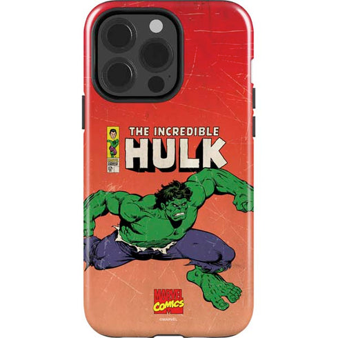 Marvel Classic Comics The Incredible Hulk iPhone 15 Pro Impact Case