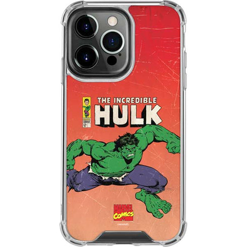 Marvel Classic Comics The Incredible Hulk iPhone 15 Pro Max Clear Case