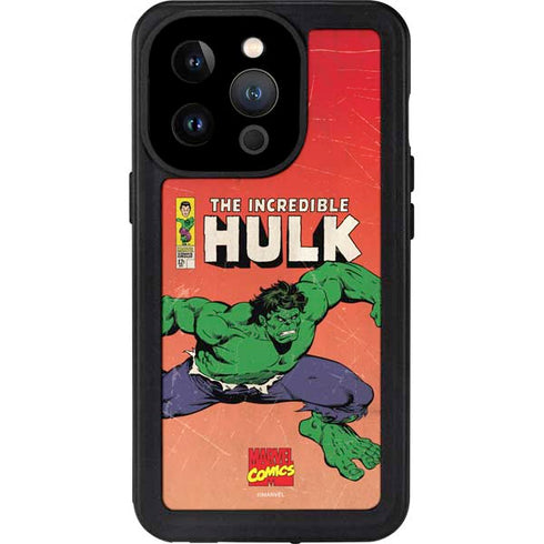Marvel Classic Comics The Incredible Hulk iPhone 15 Pro Waterproof Case