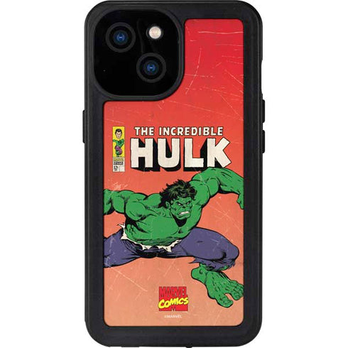 Marvel Classic Comics The Incredible Hulk iPhone 15 Waterproof Case