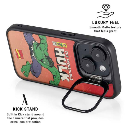 Marvel Classic Comics The Incredible Hulk iPhone 16 Kickstand Case