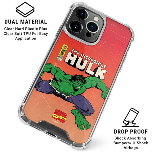 Marvel Classic Comics The Incredible Hulk iPhone 16 Pro Max Clear Case