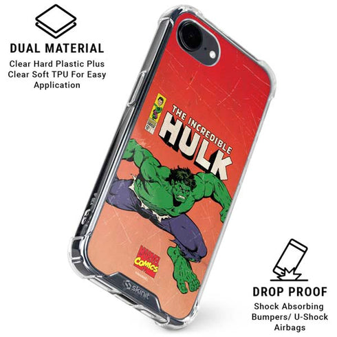 Marvel Classic Comics The Incredible Hulk iPhone 16e Clear Case