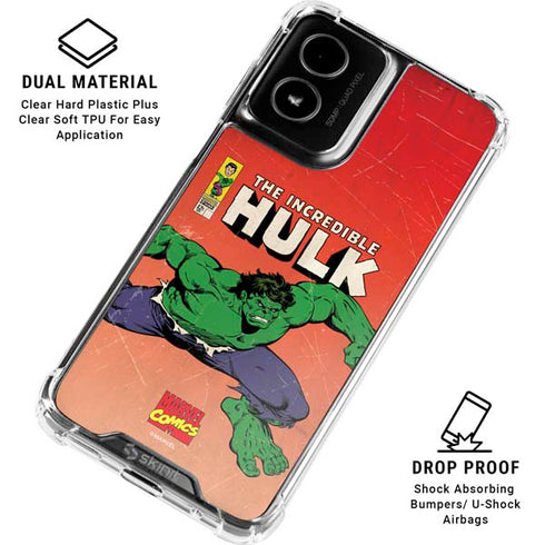 Marvel Classic Comics The Incredible Hulk Moto G Power 5G (2024) Clear Case