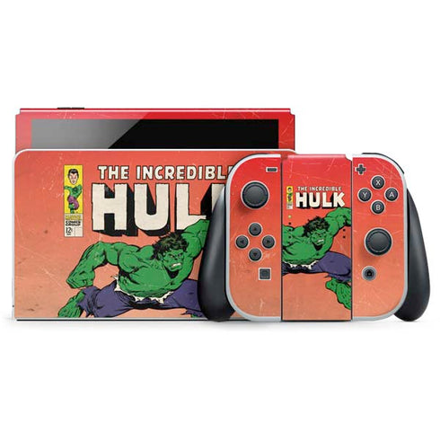 Marvel Classic Comics The Incredible Hulk Nintendo Switch OLED (2021) Skin