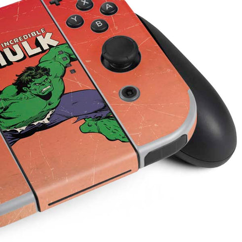 Marvel Classic Comics The Incredible Hulk Nintendo Switch OLED (2021) Skin