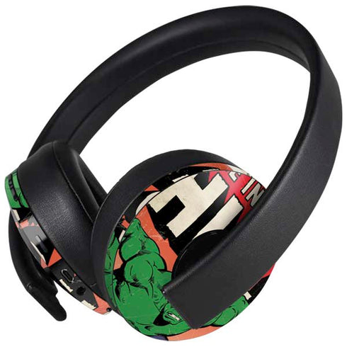 Marvel Classic Comics The Incredible Hulk PlayStation 4 Gold Wireless Headset Skin