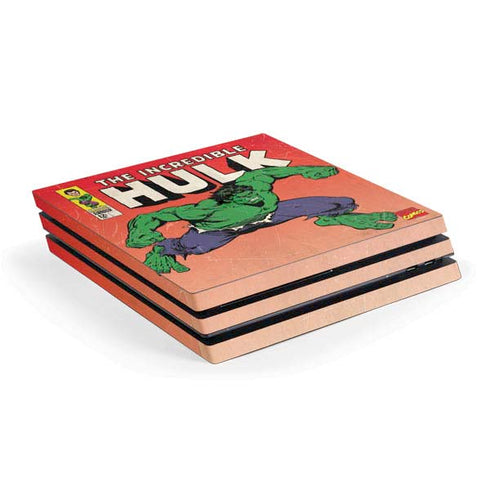 Marvel Classic Comics The Incredible Hulk PS4 Pro Console Skin