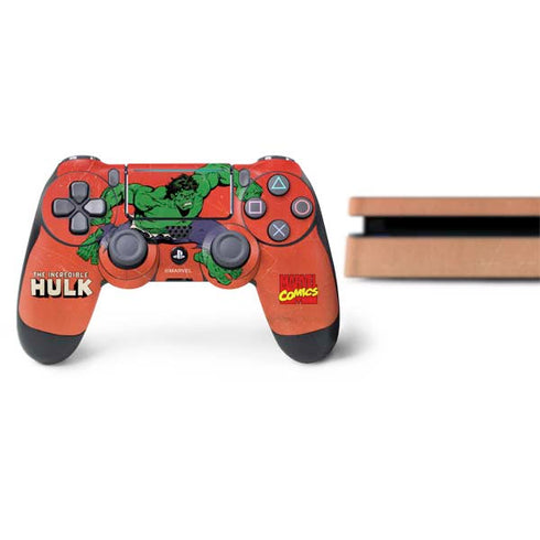 Marvel Classic Comics The Incredible Hulk PS4 Slim Bundle Skin
