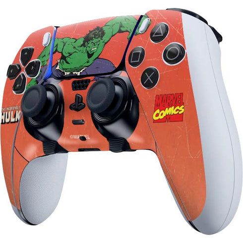 Marvel Classic Comics The Incredible Hulk PS5 DualSense Edge Pro Controller Skin
