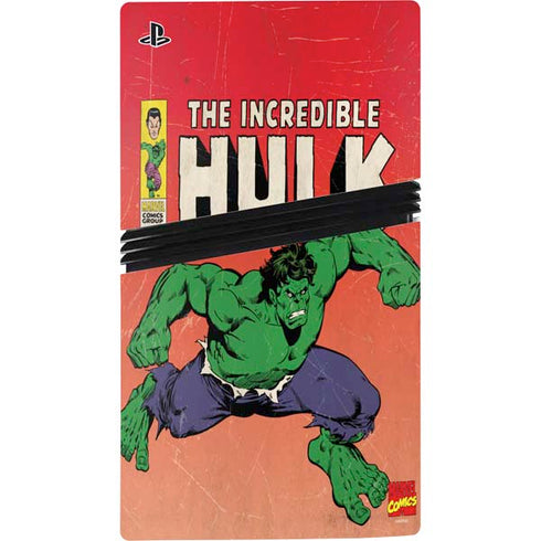 Marvel Classic Comics The Incredible Hulk PS5 Pro Disk Console Skin