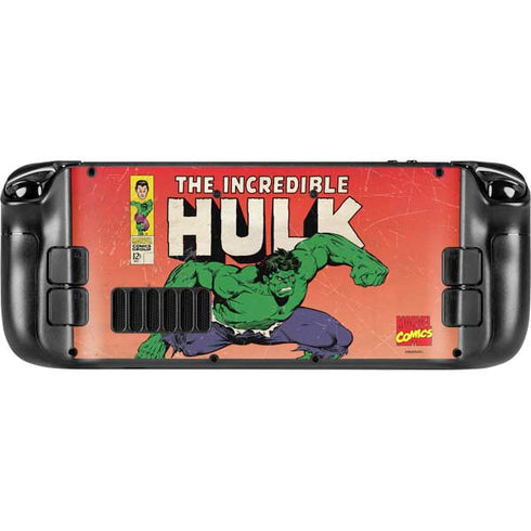 Marvel Classic Comics The Incredible Hulk Steam Deck Handheld Gaming Computer OLED Skin