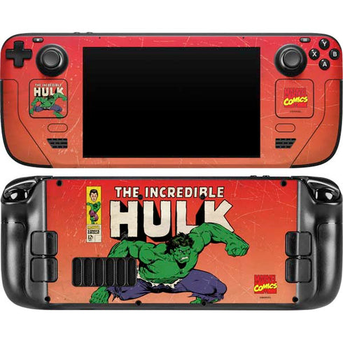 Marvel Classic Comics The Incredible Hulk Steam Deck Handheld Gaming Computer Skin