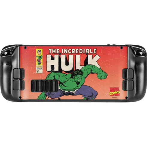 Marvel Classic Comics The Incredible Hulk Steam Deck Handheld Gaming Computer Skin