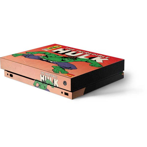 Marvel Classic Comics The Incredible Hulk Xbox One X Console Skin