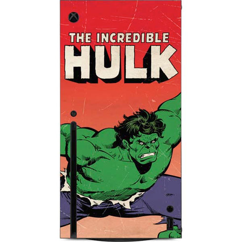 Marvel Classic Comics The Incredible Hulk Xbox Series X Console Skin
