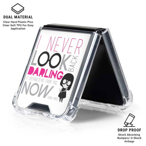 Disney The Incredibles Edna Mode Art Galaxy Z Flip7 Clear Case