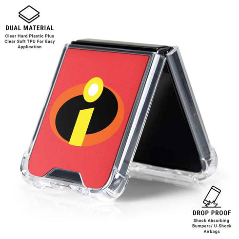 Disney The Incredibles Main Logo Galaxy Z Flip7 Clear Case
