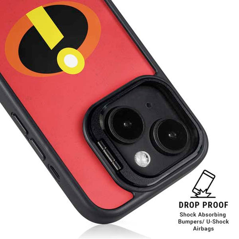 Disney The Incredibles Main Logo iPhone 15 Kickstand Case