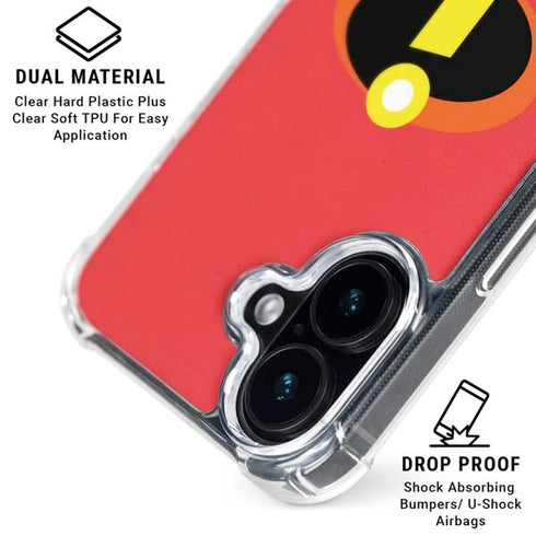 Disney The Incredibles Main Logo iPhone 16 Clear Case