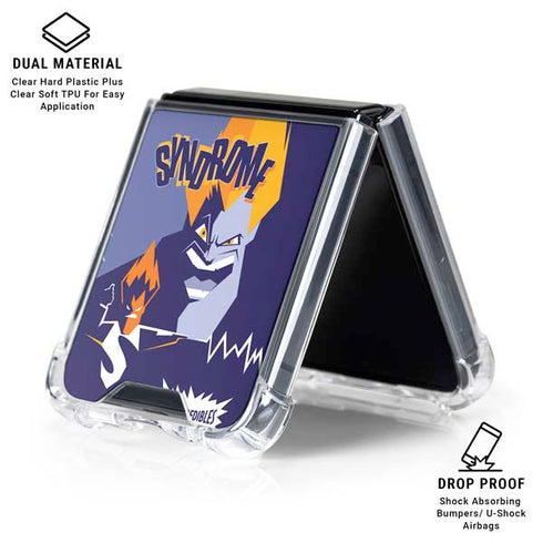 Disney The Incredibles Syndrome Art Galaxy Z Flip6 Clear Case