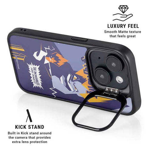 Disney The Incredibles Syndrome Art iPhone 14 Plus Kickstand Case