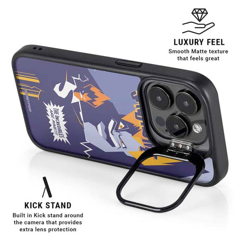 Disney The Incredibles Syndrome Art iPhone 14 Pro Max Kickstand Case