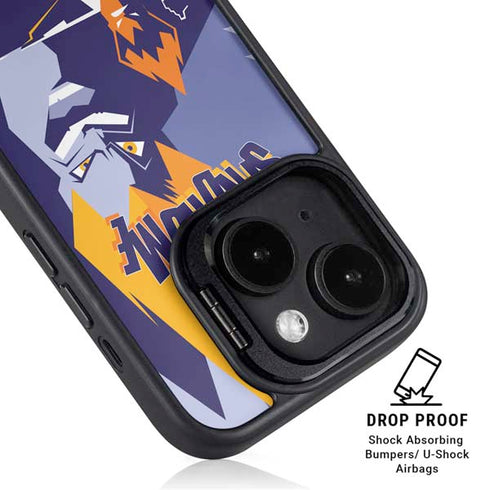 Disney The Incredibles Syndrome Art iPhone 15 Kickstand Case