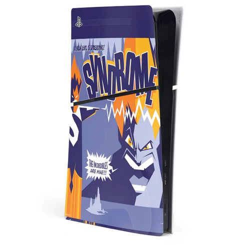 Disney The Incredibles Syndrome Art PS5 Slim Digital Edition Console Skin