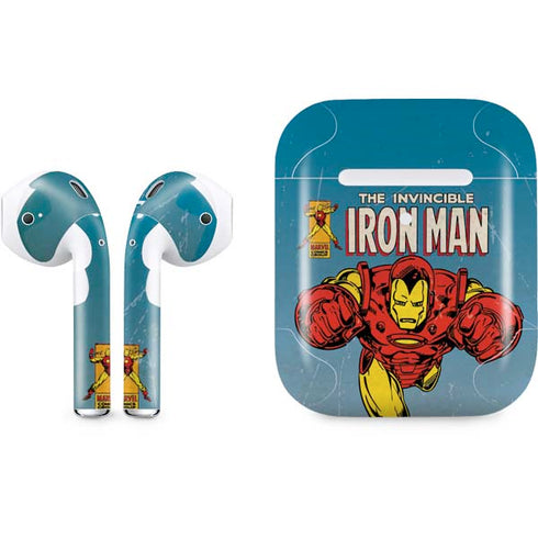 Marvel Classic Comics The Invincible Iron Man Apple AirPods 2 Skin