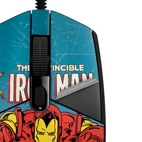 Marvel Classic Comics The Invincible Iron Man G203 Prodigy RGB Wired Gaming Mouse Skin