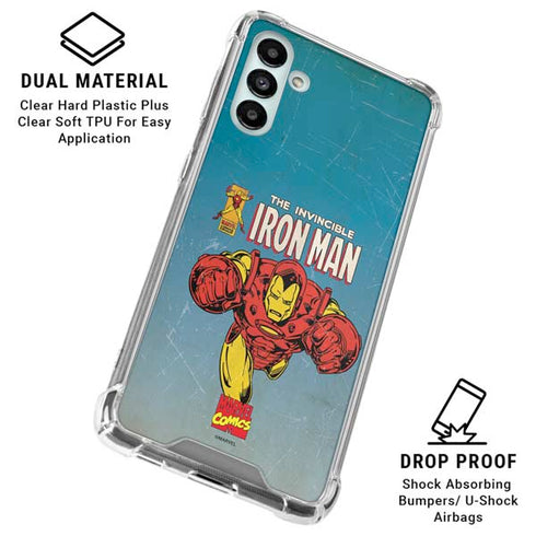 Marvel Classic Comics The Invincible Iron Man Galaxy A13 5G Clear Case