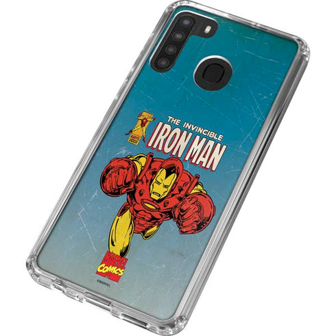 Marvel Classic Comics The Invincible Iron Man Galaxy A21 Clear Case