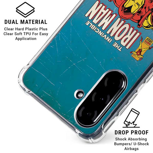 Marvel Classic Comics The Invincible Iron Man Galaxy A36 5G Clear Case