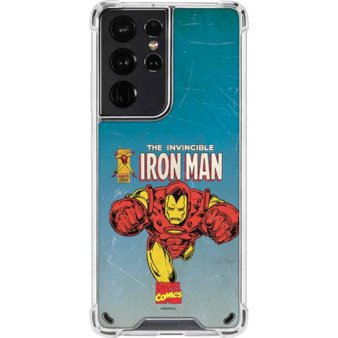 Marvel Classic Comics The Invincible Iron Man Galaxy S21 Ultra 5G Clear Case