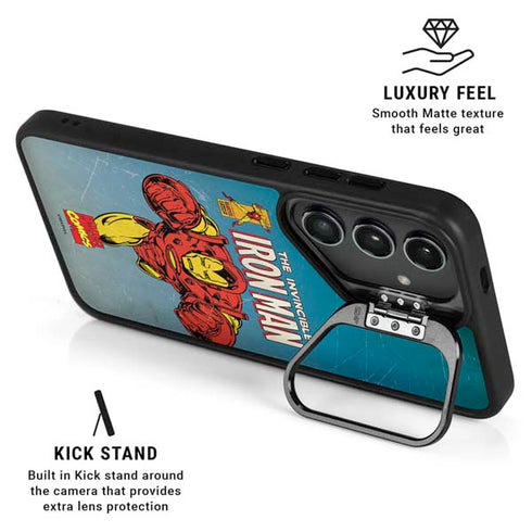 Marvel Classic Comics The Invincible Iron Man Galaxy S24 Ultra Kickstand Case