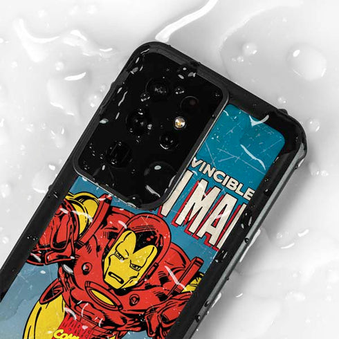 Marvel Classic Comics The Invincible Iron Man Galaxy S24 Ultra Waterproof Case