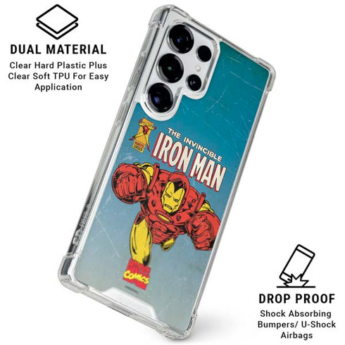 Marvel Classic Comics The Invincible Iron Man Galaxy S25 Ultra Clear Case
