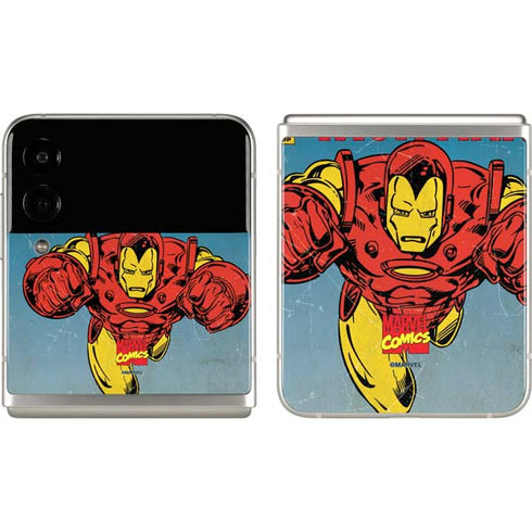 Marvel Classic Comics The Invincible Iron Man Galaxy Z Flip3 5G Skin