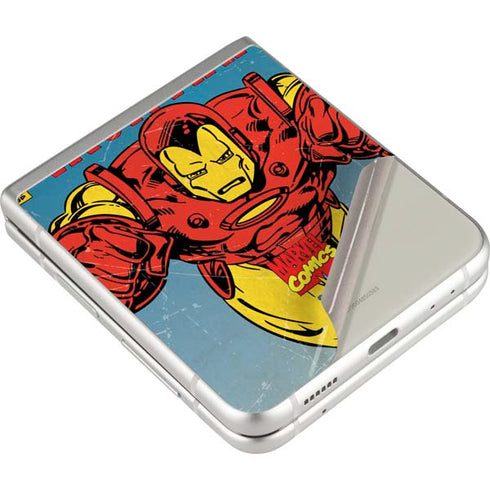 Marvel Classic Comics The Invincible Iron Man Galaxy Z Flip3 5G Skin