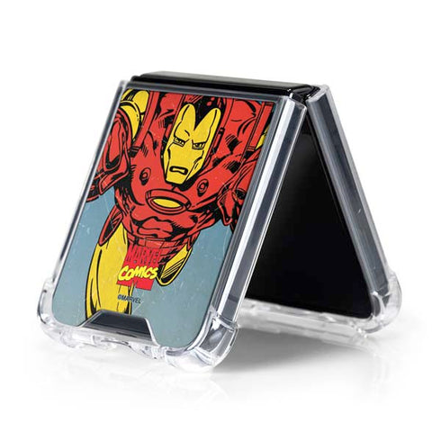 Marvel Classic Comics The Invincible Iron Man Galaxy Z Flip5 5G Clear Case
