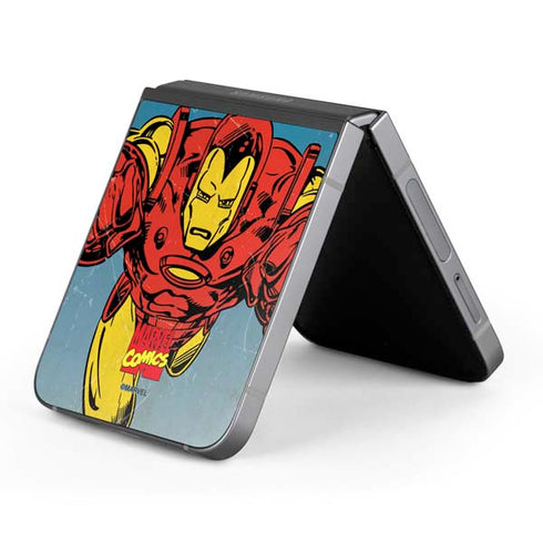Marvel Classic Comics The Invincible Iron Man Galaxy Z Flip6 Skin