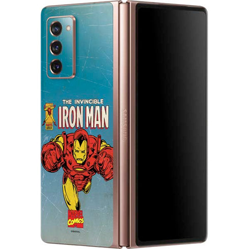 Marvel Classic Comics The Invincible Iron Man Galaxy Z Fold2 5G Skin
