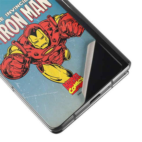 Marvel Classic Comics The Invincible Iron Man Galaxy Z Fold2 5G Skin