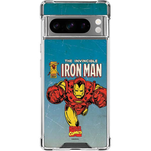 Marvel Classic Comics The Invincible Iron Man Google Pixel 8 Pro Clear Case