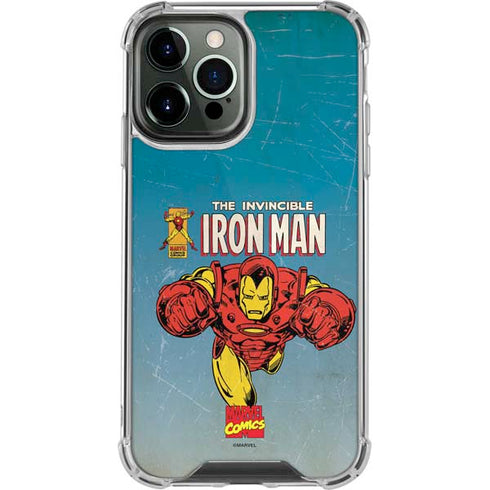 Marvel Classic Comics The Invincible Iron Man iPhone 14 Pro Max Clear Case