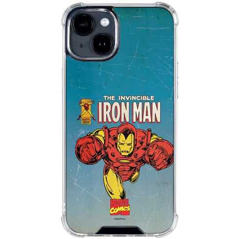 Marvel Classic Comics The Invincible Iron Man iPhone 15 Plus Clear Case