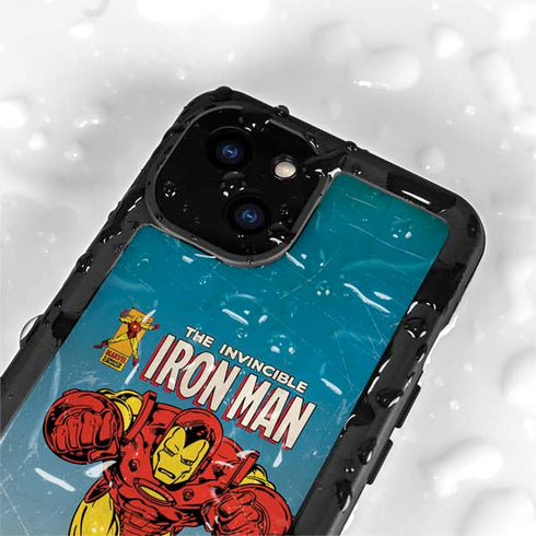 Marvel Classic Comics The Invincible Iron Man iPhone 15 Plus Waterproof Case